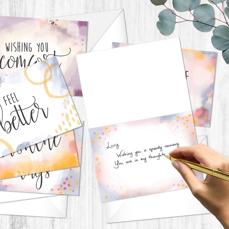 Canopy Street Simple Sentiments Greeting Cards / 25 Encouragement Card Pack With White Envelopes / 5 Thoughtful Designs / 5" x 7" Sympathy Thinking Of You Cards - Image 3